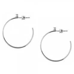 Pendientes Aro Plata y Circonita 30mm*Eguzkilore Outlet