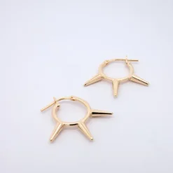 Pendientes Aro Punk Plata Dorada 12mm*Eguzkilore Discount