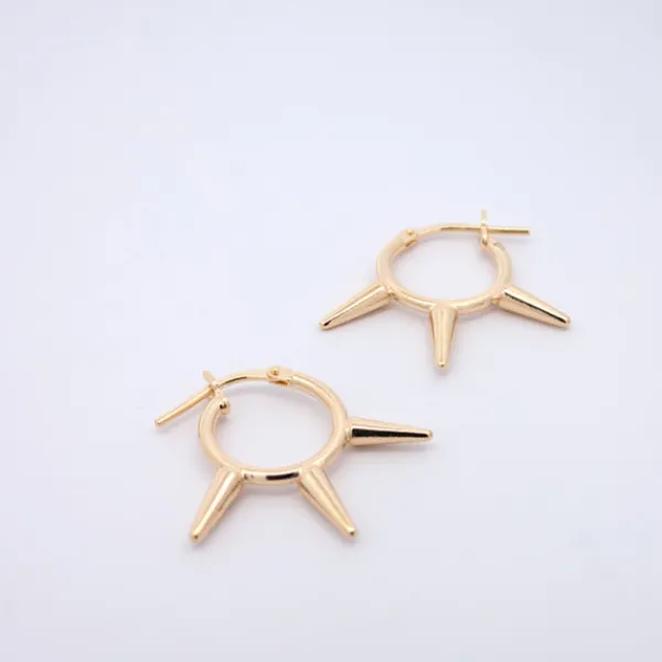 Pendientes Aro Punk Plata Dorada 12mm*Eguzkilore Discount