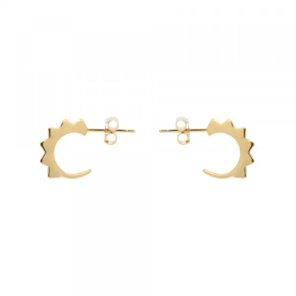 Pendientes Aro Punky Plata Dorada 10mm*Eguzkilore Sale