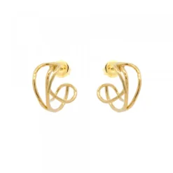 Pendientes Aros doble Plata Dorada 15mm*Eguzkilore