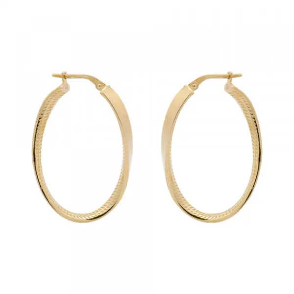 Pendientes Aros Entorchados Plata Dorada 39mm*Eguzkilore Outlet
