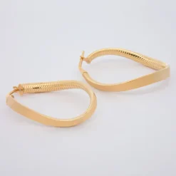 Pendientes Aros Entorchados Plata Dorada 39mm*Eguzkilore Outlet