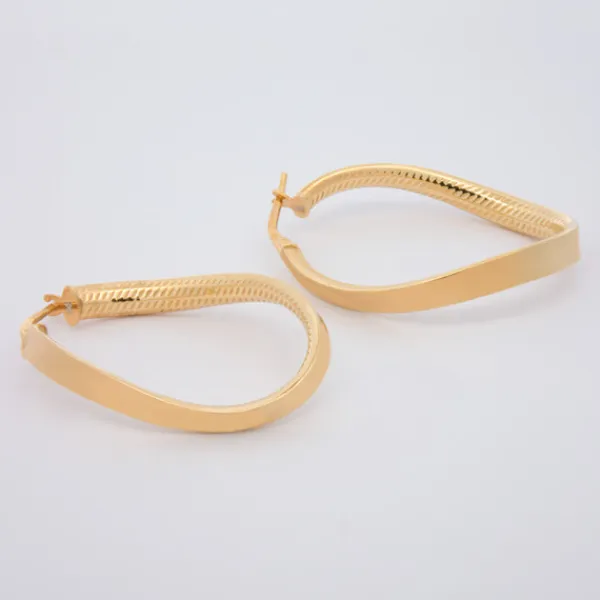 Pendientes Aros Entorchados Plata Dorada 39mm*Eguzkilore Outlet