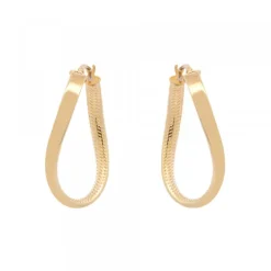 Pendientes Aros Entorchados Plata Dorada 39mm*Eguzkilore Outlet