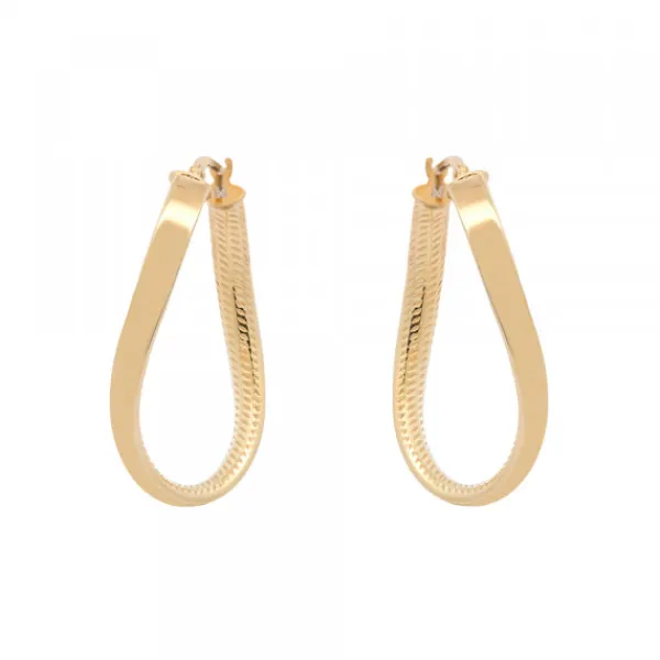 Pendientes Aros Entorchados Plata Dorada 39mm*Eguzkilore Outlet
