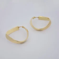 Pendientes Aros Entorchados Plata Dorada 38mm*Eguzkilore Best