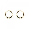 Pendientes Aros Punky Plata Dorada y Circonitas 17mm*Eguzkilore Best