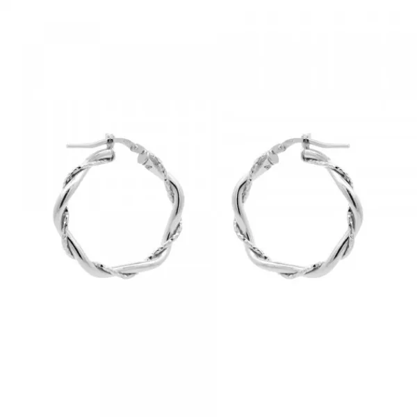 Pendientes Aro Trenzado Plata 25mm*Eguzkilore Hot