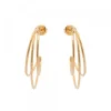 Pendientes Aro Triple Plata Dorada*Eguzkilore Best