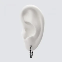 Pendientes Aro Twist Plata 15mm*Eguzkilore