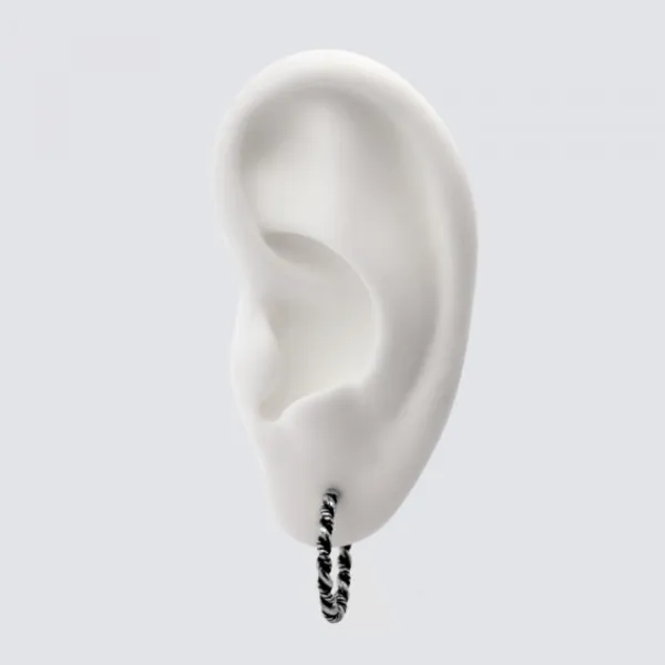 Pendientes Aro Twist Plata 15mm*Eguzkilore