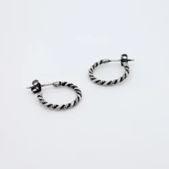 Pendientes Aro Twist Plata 15mm*Eguzkilore
