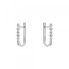 Pendientes Aro U Plata y Circonitas 18mm*Eguzkilore Best