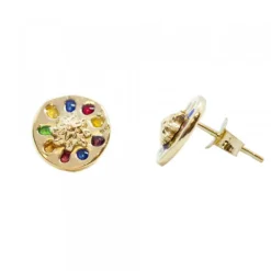 Pendientes Arrue Plata Dorada 11mm*Eguzkilore Sale