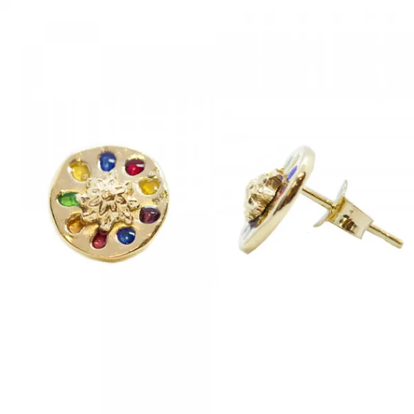 Pendientes Arrue Plata Dorada 11mm*Eguzkilore Sale
