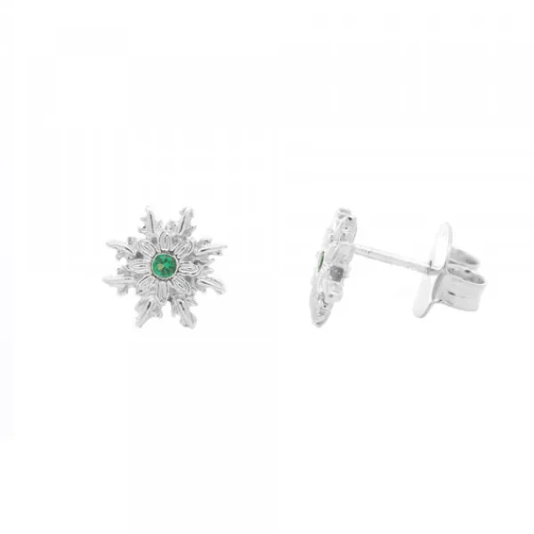 Pendientes Basic Colors Plata y Circonita Verde*Eguzkilore Best