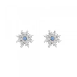 Pendientes Basic Colors Plata y Circonita Azul*Eguzkilore New