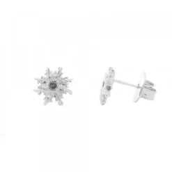 Pendientes Basic Colors Plata y Circonita Negra*Eguzkilore Hot