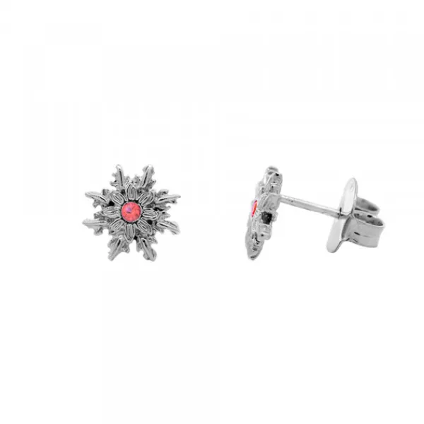 Pendientes Basic Colors Rutenio y Circonita Roja*Eguzkilore Discount
