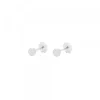 Pendientes Bebé Bola Oro Blanco 3mm*Eguzkilore Clearance