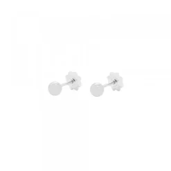 Pendientes Bebé Bola Oro Blanco 3mm*Eguzkilore Clearance