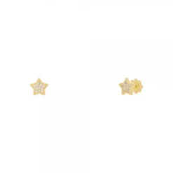 Pendientes Bebé Estrella Oro y Circonitas 6mm*Eguzkilore Clearance