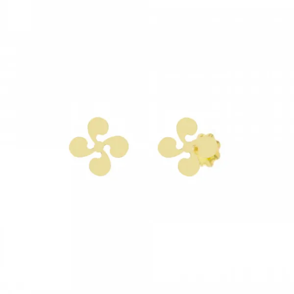 Pendientes Bebé Lauburu Oro 7mm*Eguzkilore Discount