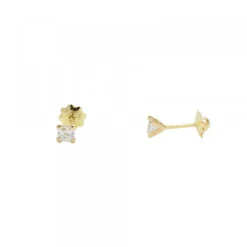 Pendientes Bebé Oro y Circonita Engarzada 3mm*Eguzkilore Discount