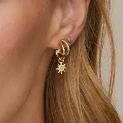 Pendientes Biarritz Plata Dorada*Eguzkilore Outlet