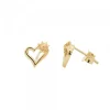Pendientes Bihotza Plata Dorada 8mm*Eguzkilore Discount