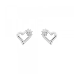 Pendientes Bihotza Plata 8mm*Eguzkilore Hot