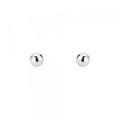 Pendientes Bola Oro Blanco 4mm*Eguzkilore Discount