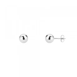 Pendientes Bola Oro Blanco 4mm*Eguzkilore Discount