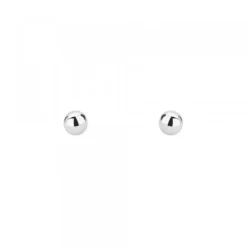 Pendientes Bola Oro Blanco 3mm*Eguzkilore Online