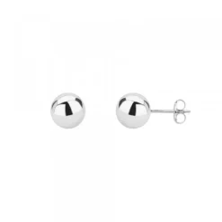 Pendientes Bola Oro Blanco 6mm*Eguzkilore Sale