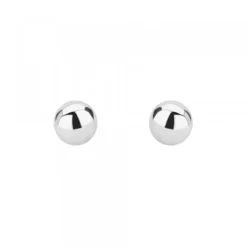 Pendientes Bola Oro Blanco 7mm*Eguzkilore Online