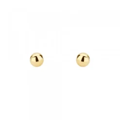 Pendientes Bola Oro 4mm*Eguzkilore