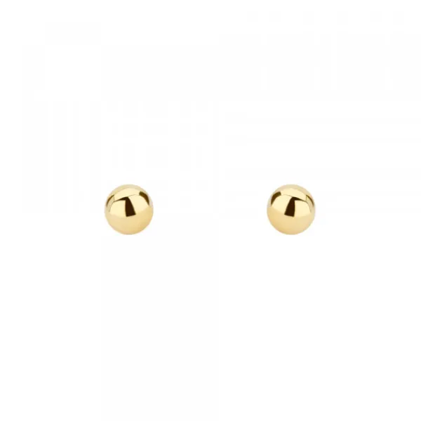 Pendientes Bola Oro 4mm*Eguzkilore