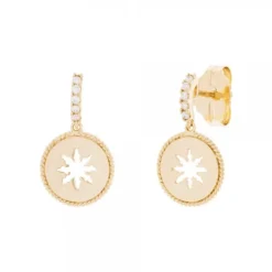 Pendientes B2 Plata Dorada y Circonitas*Eguzkilore
