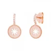 Pendientes B2 Plata Rosa y Circonitas Blancas*Eguzkilore Discount