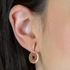 Pendientes B2 Plata Rosa y Circonitas Blancas*Eguzkilore Discount