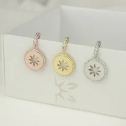 Pendientes B2 Plata Rosa y Circonitas Blancas*Eguzkilore Discount