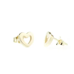 Pendientes Corazón Plata Dorada 9mm*Eguzkilore Outlet