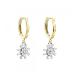 Pendientes Cripa Aro Plata Bicolor 13mm*Eguzkilore Hot