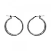 Pendientes Doble Aro Entorchados Plata Negra 22mm*Eguzkilore Clearance
