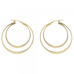 Pendientes Doble Aro Plata Dorada 40mm*Eguzkilore New