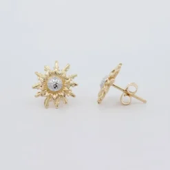 Pendientes Oro Bicolor 14mm*Eguzkilore Clearance