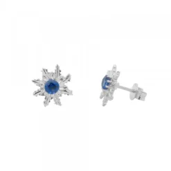 Pendientes Oro Blanco y Zafiro*Eguzkilore Sale