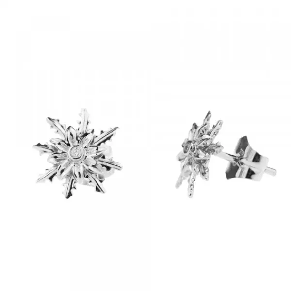 Pendientes Oro Blanco y Brillantes 12mm*Eguzkilore Hot